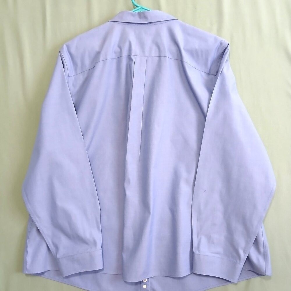 L.L.Bean Men's 3XL Blue Oxford Shirt Long Sleeve Wrinkle Resistant Cotton Top XL - Picture 3 of 6